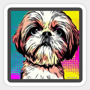 Shih Tzu Pop Art Sticker